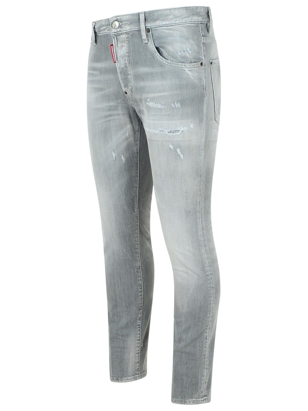 Dsquared2 'Skater' Light Grey Cotton Jeans Men
