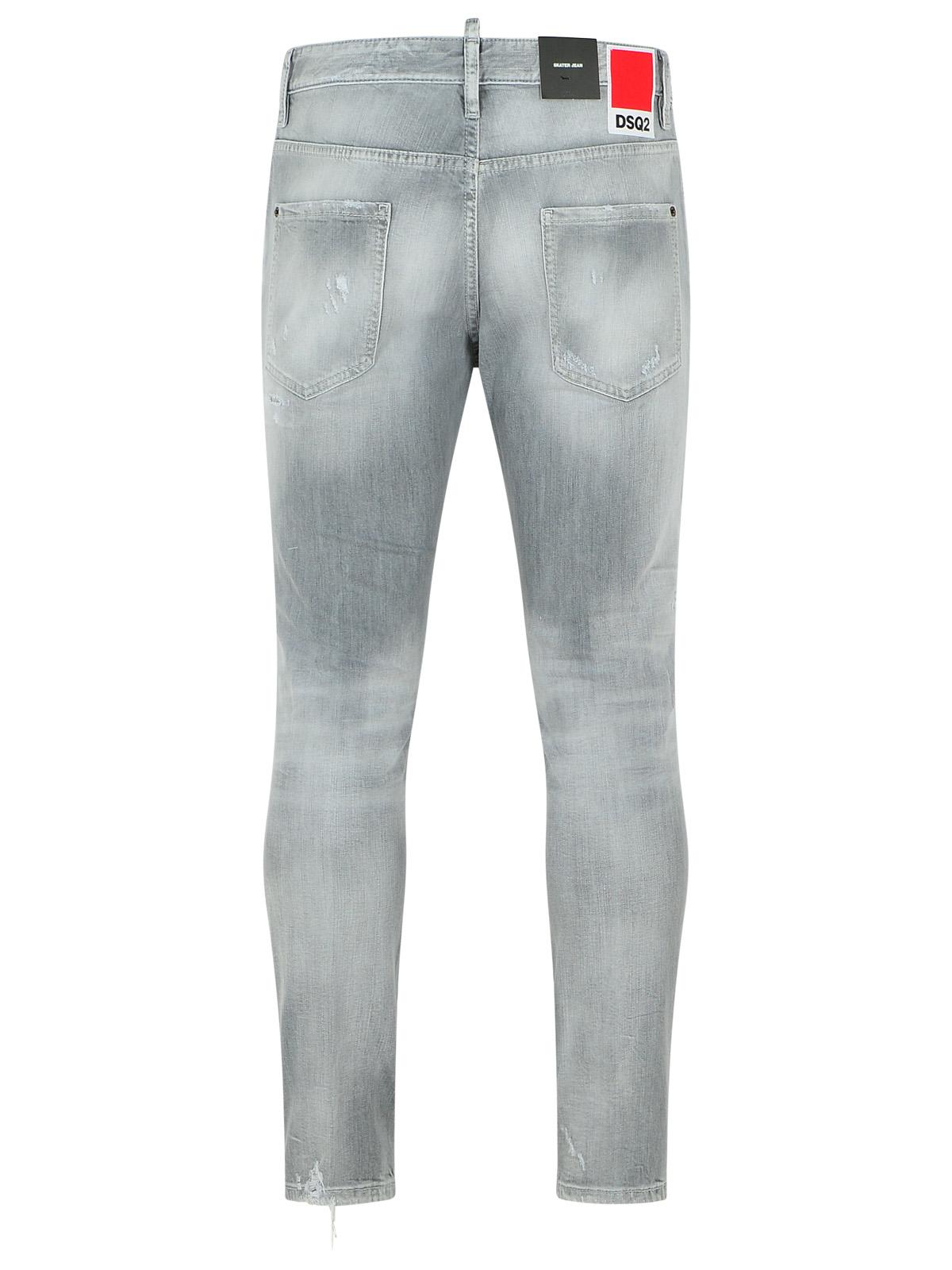 Dsquared2 'Skater' Light Grey Cotton Jeans Men