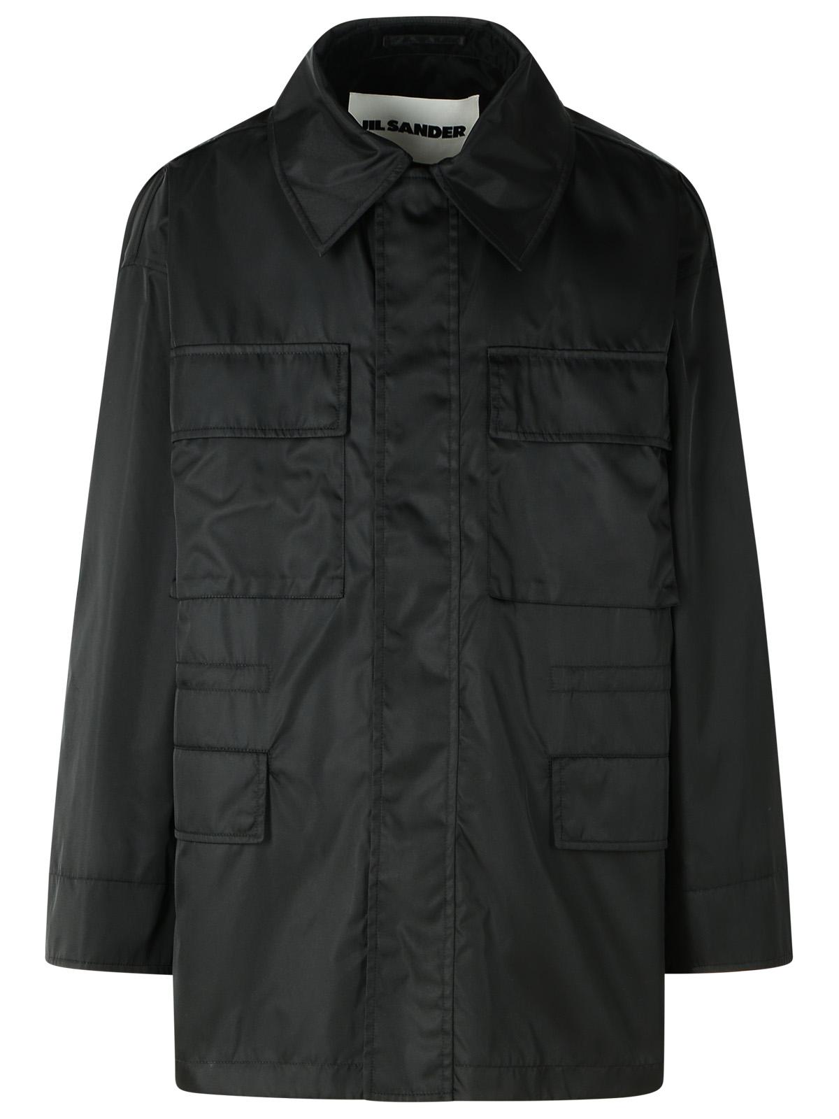 Jil Sander Black Polyamide Jacket Men