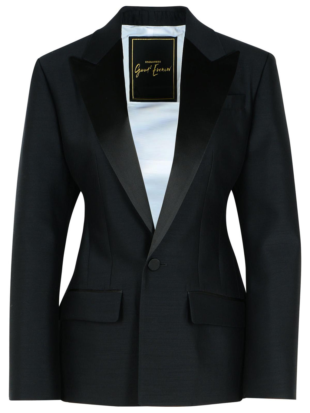 Dsquared2 'Dan' Black Virgin Wool Blend Blazer Women