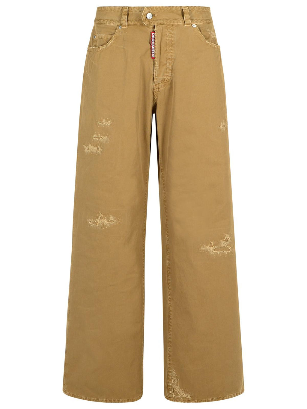 Dsquared2 '9 To 5' Beige Cotton Pants Women