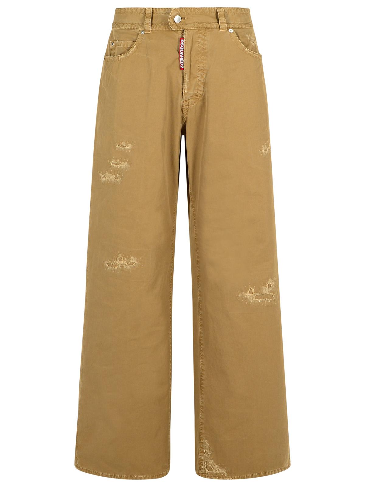 Dsquared2 '9 To 5' Beige Cotton Pants Women