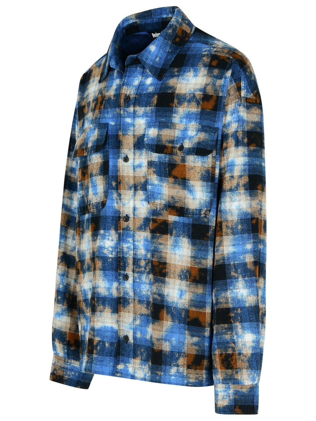 Palm Angels 'Check' Light Blue Cotton Shirt Men