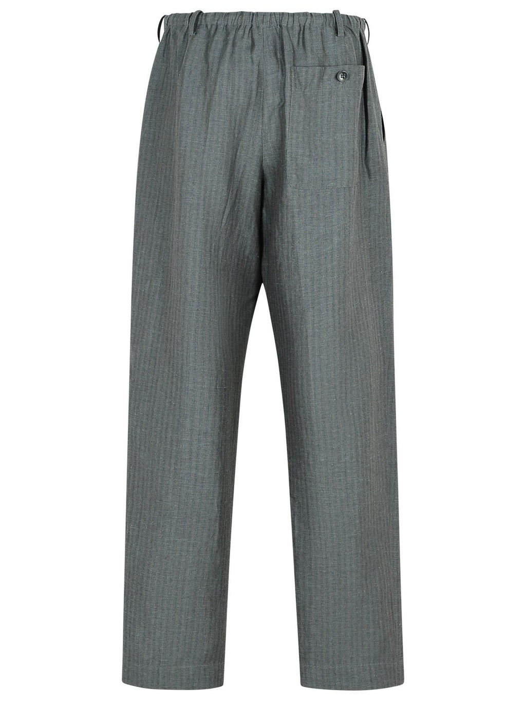 Dries Van Noten 'Penny' Grey Linen Blend Trousers Men