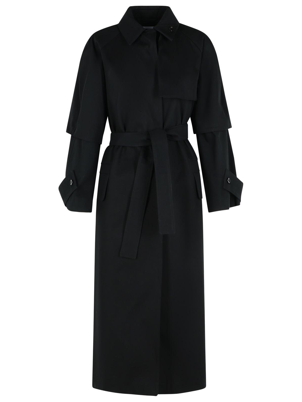Max Mara 'Agamia' Black Cotton Raincoat Women