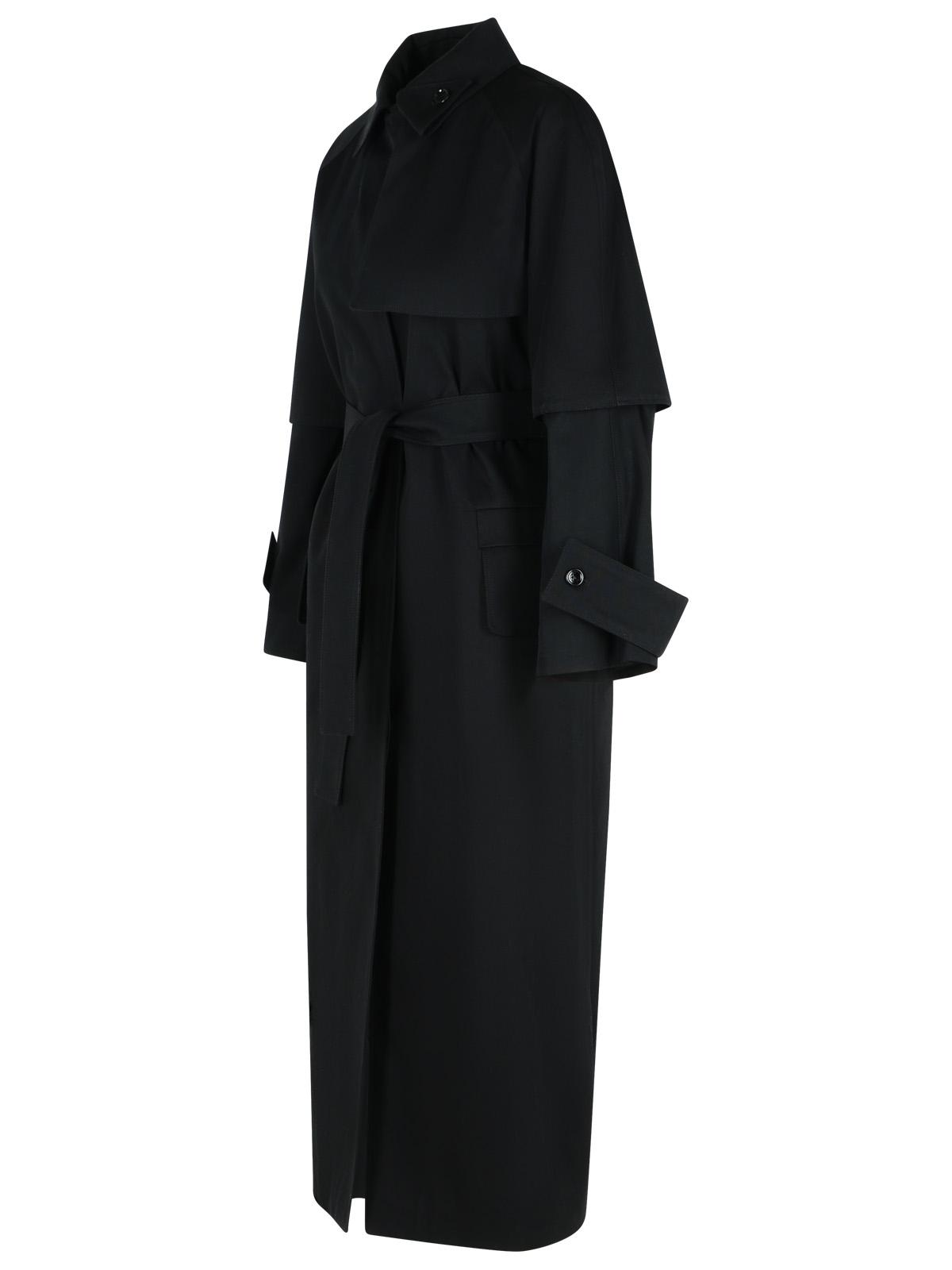 Max Mara 'Agamia' Black Cotton Raincoat Women