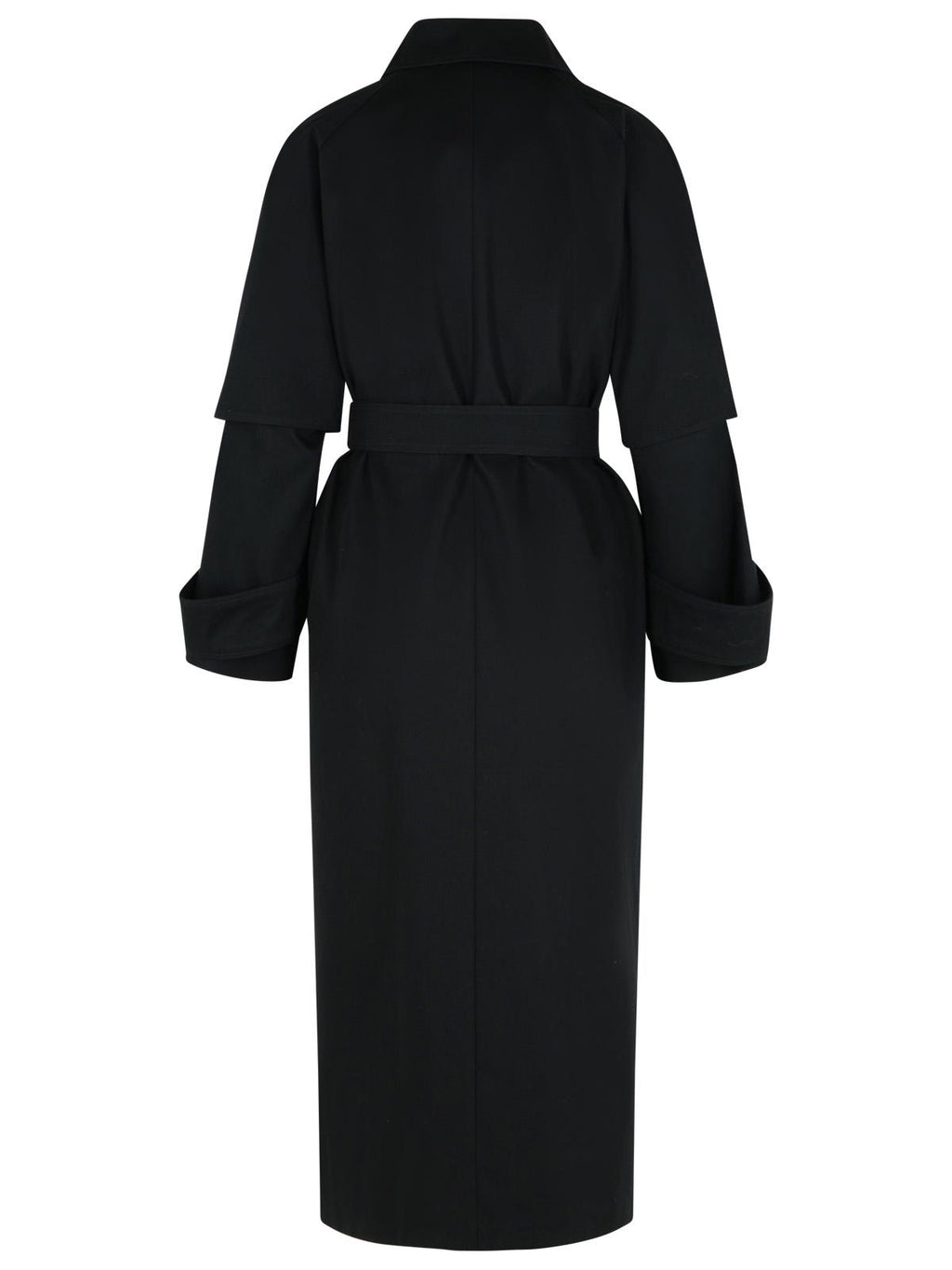 Max Mara 'Agamia' Black Cotton Raincoat Women