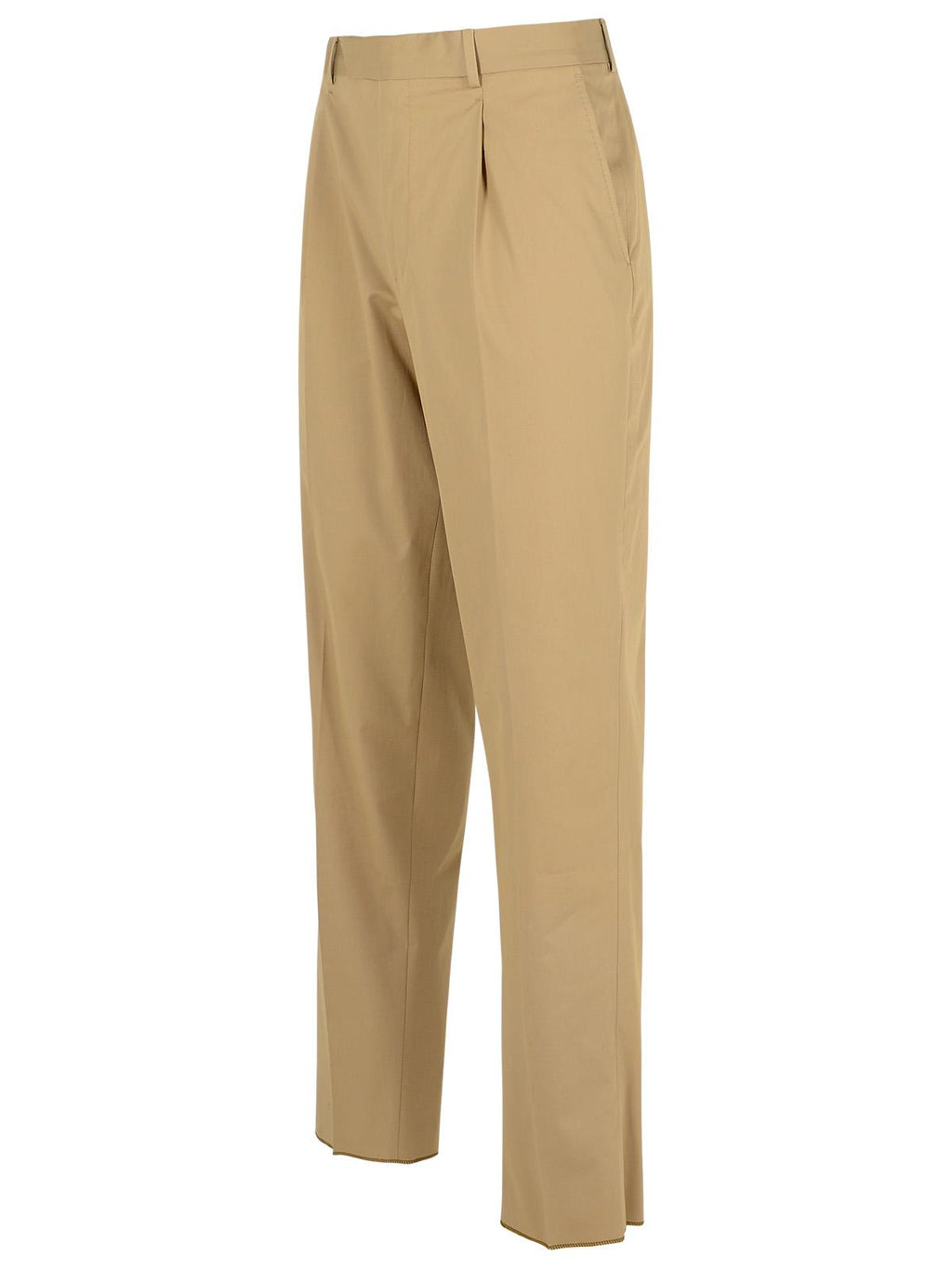 Zegna Premium' Beige Cotton Pants Men