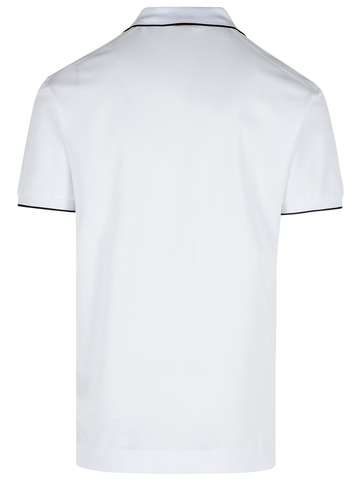Zegna White Cotton Polo Shirt Men