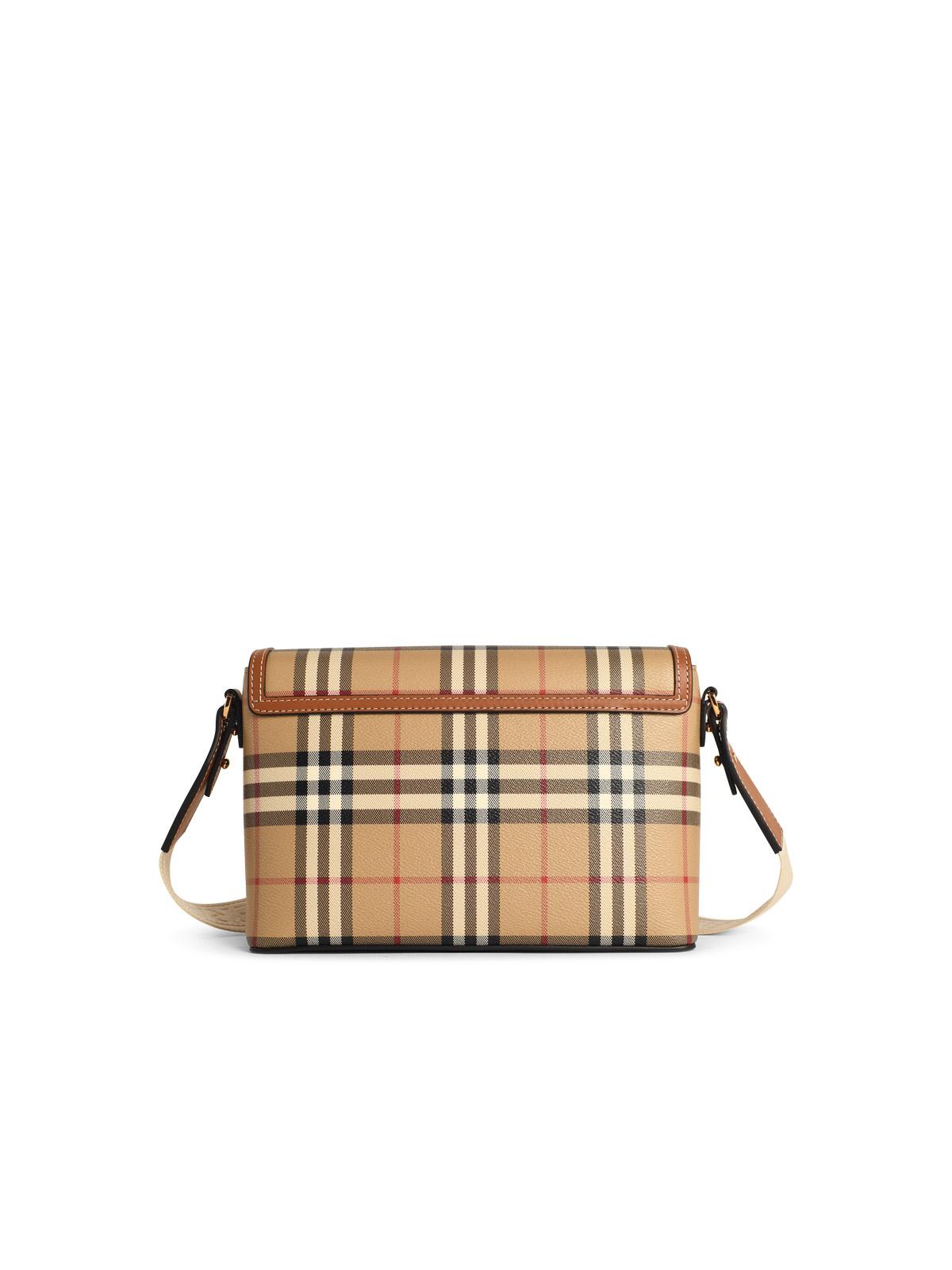 Burberry 'Note' Crossbody Bag In Briar Brown Cotton Blend Women