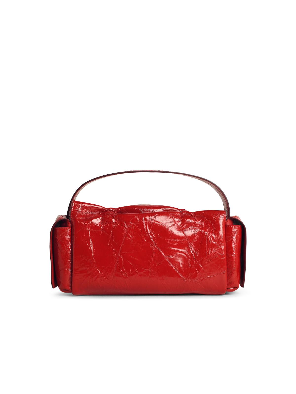 Acne Studios 'Multipocket' Shiny Red Leather Bag Women