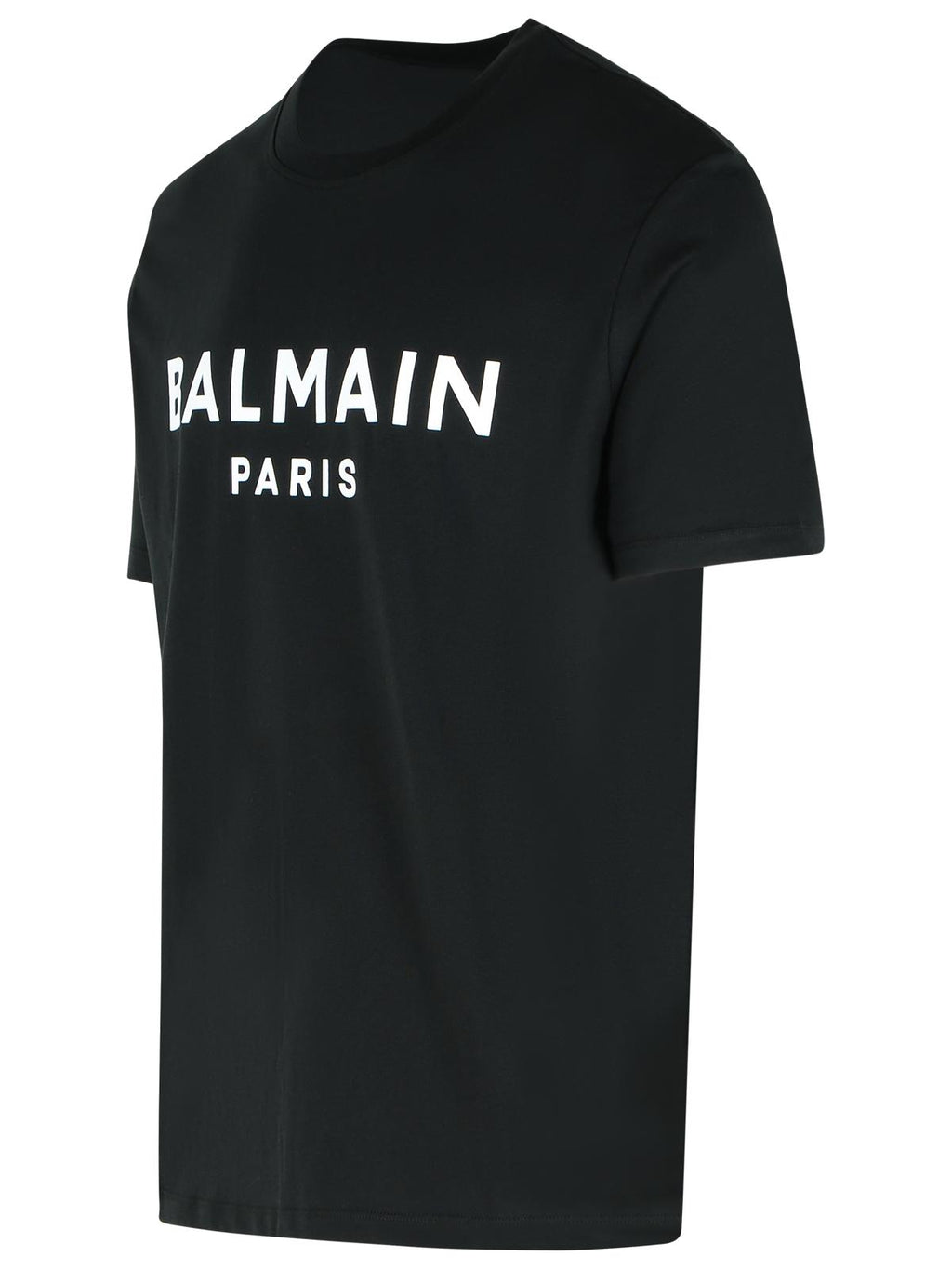 Balmain Black Cotton T-Shirt Men