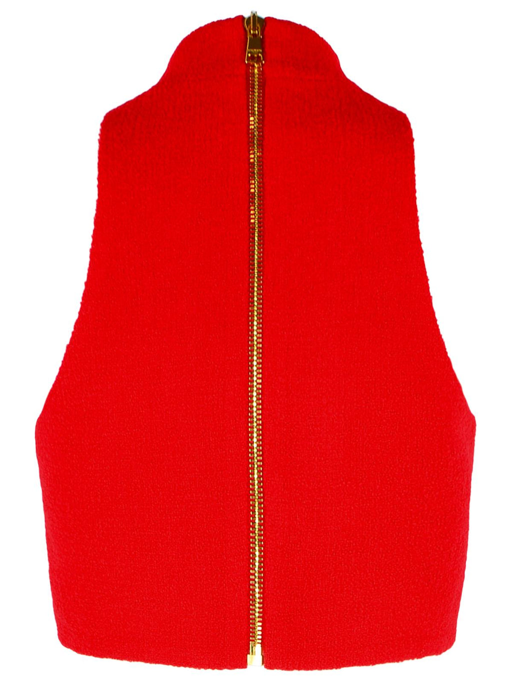 Balmain Red Virgin Wool Top Women