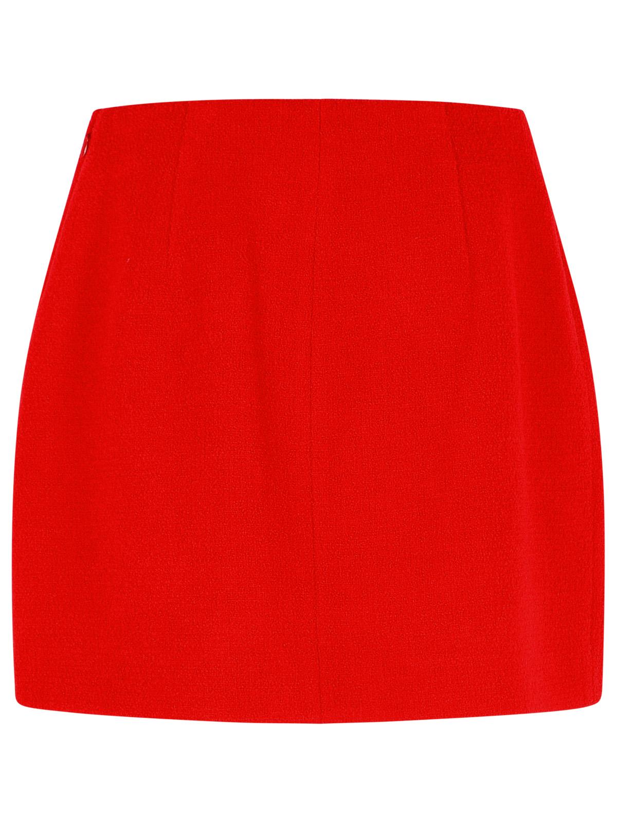 Balmain Short Skirt In Red Virgin Wool Women