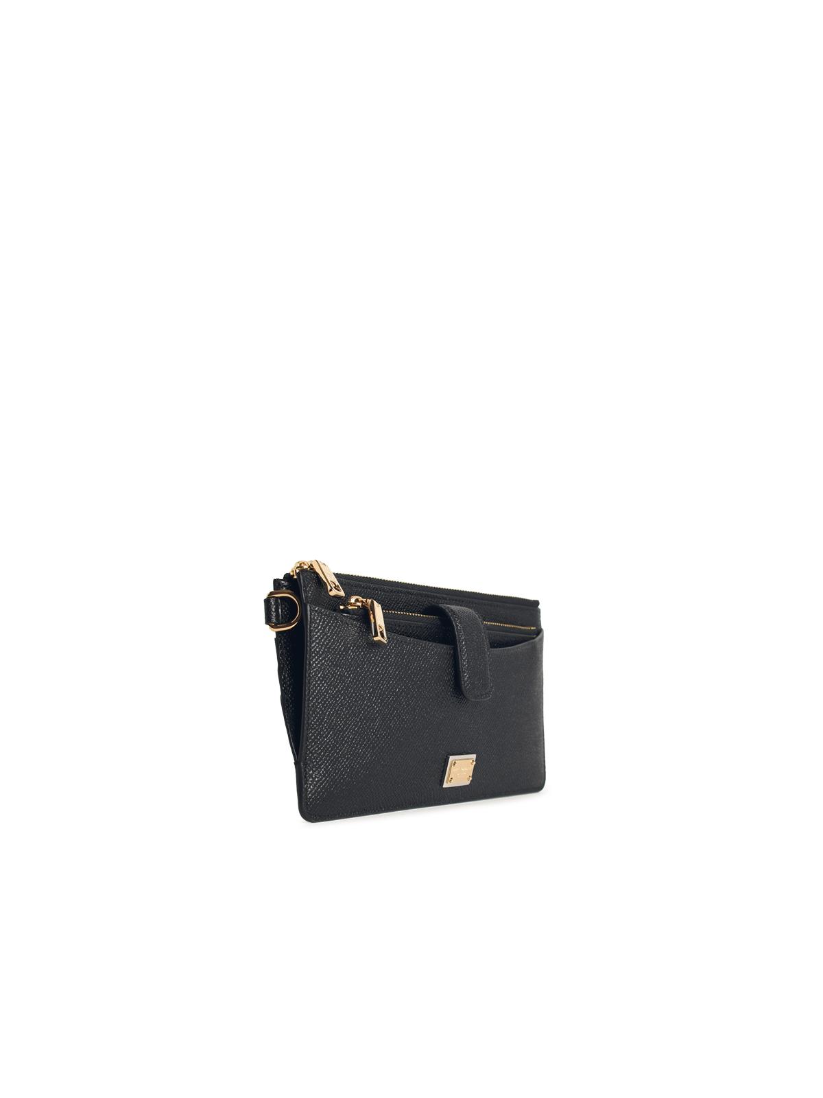 Dolce & Gabbana Black Leather Cardholder Women