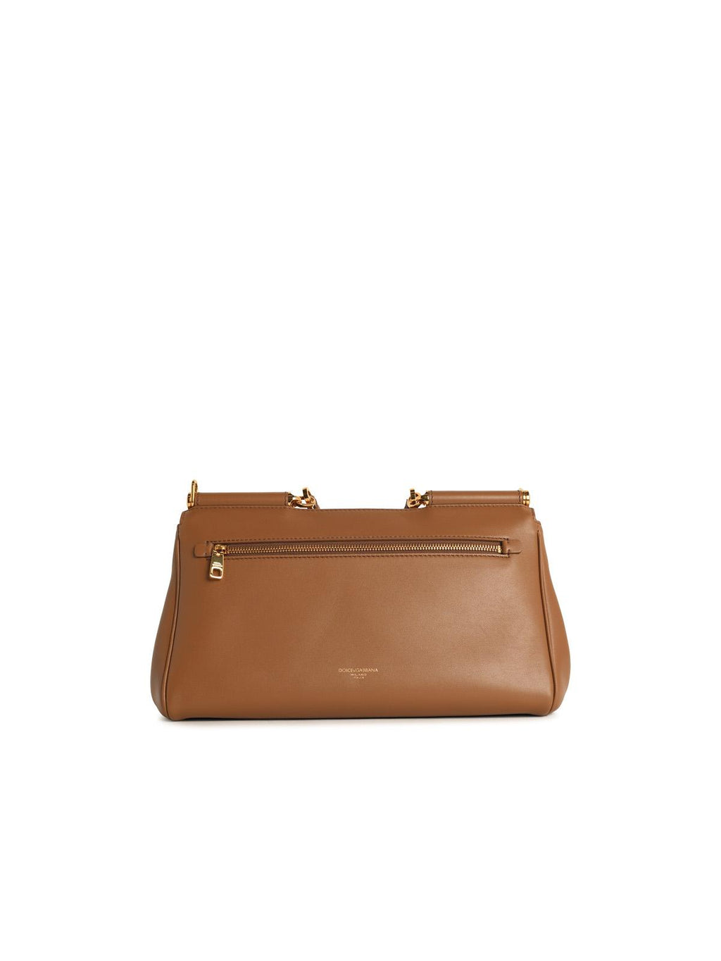 Dolce & Gabbana 'My Sicily' Calf Leather 'Plongé' Caramel Handbag Women