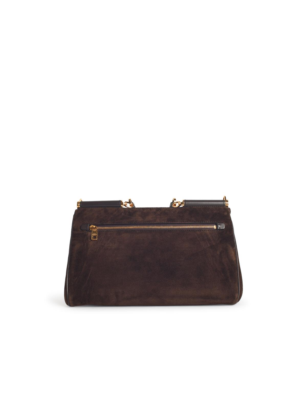 Dolce & Gabbana Sicily' Ebony Leather Bag Women