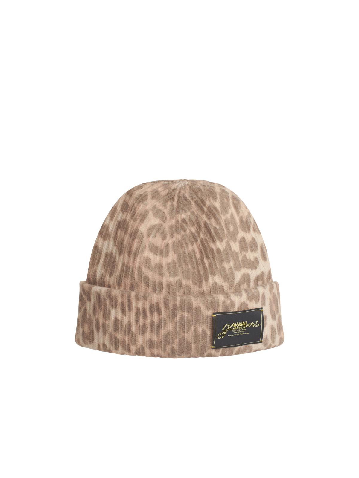 Ganni 'Leo' Multicoloured Wool Blend Beanie Women