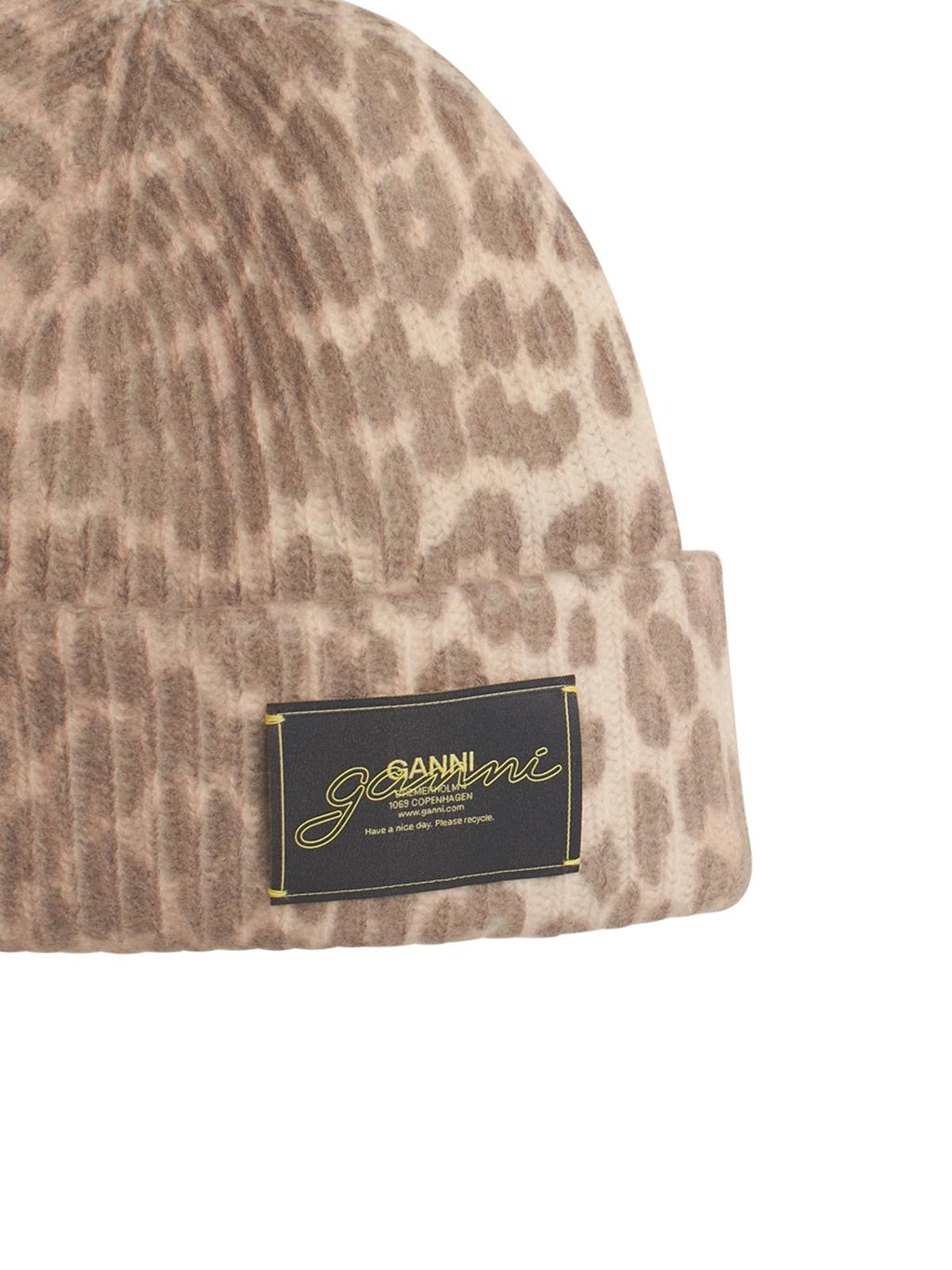 Ganni 'Leo' Multicoloured Wool Blend Beanie Women