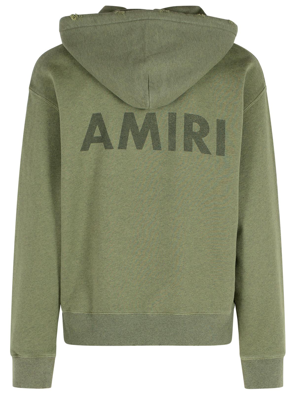 Amiri 'Stencil' Green Cotton Sweatshirt Men