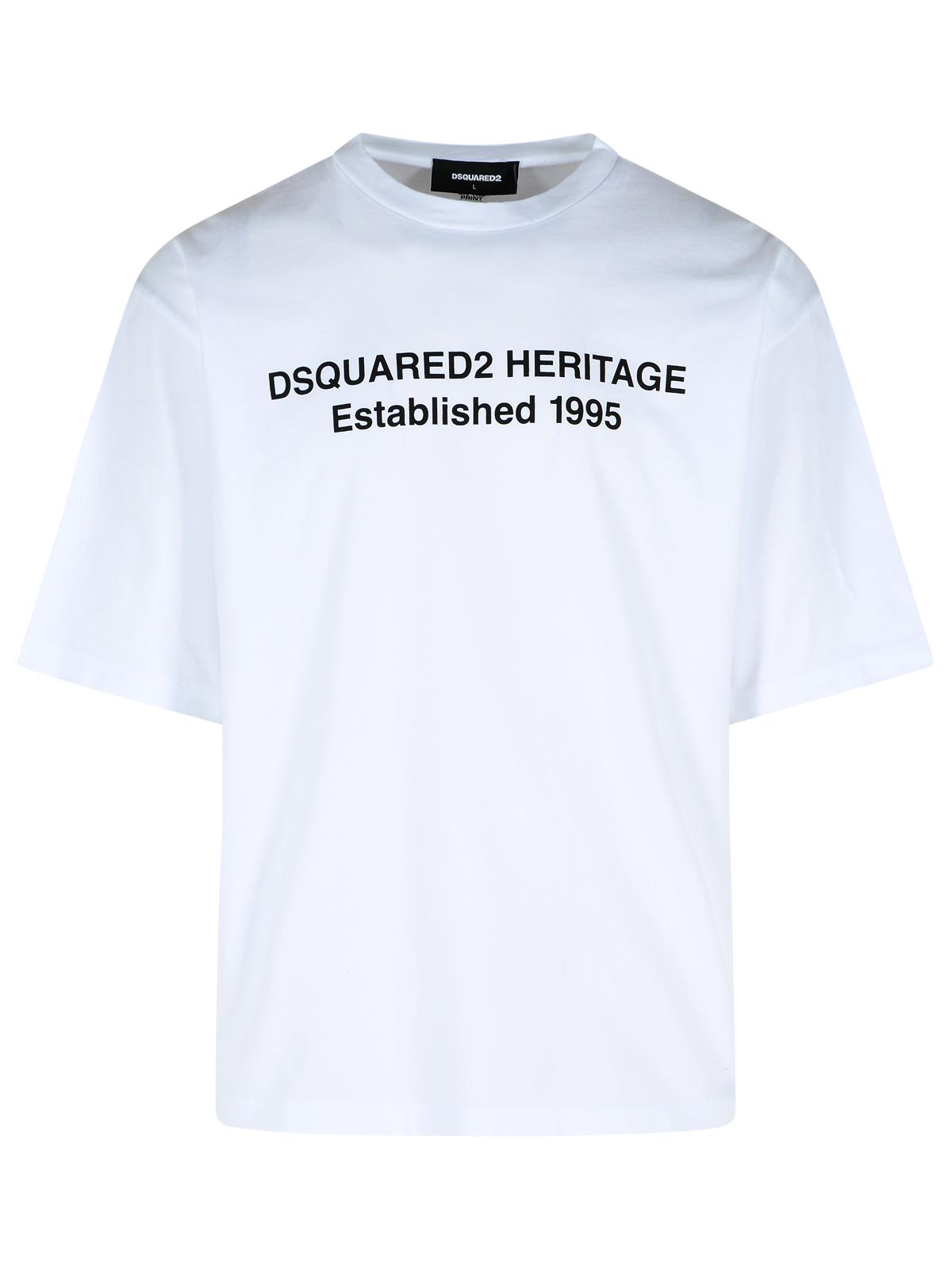 Dsquared2 'Heritage' White Cotton T-Shirt Men