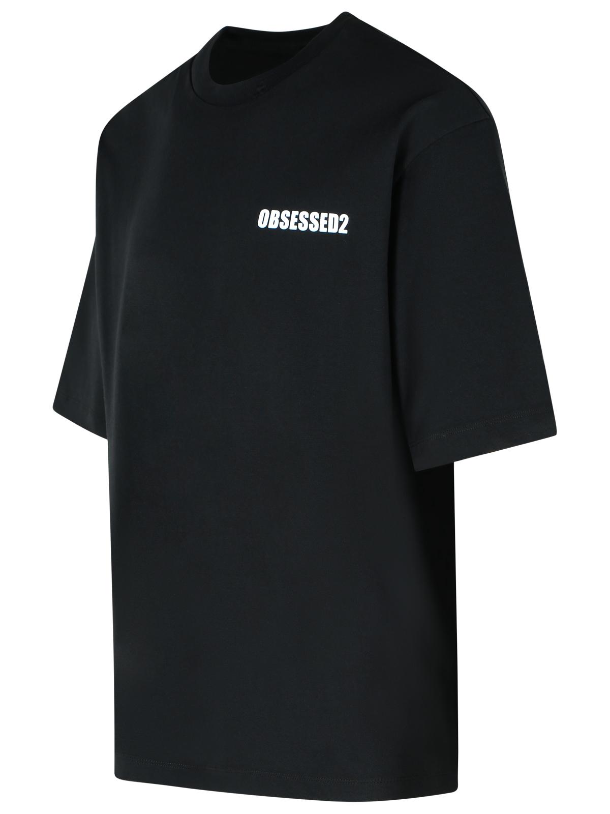 Dsquared2 'Obsessed' Black Cotton T-Shirt Men