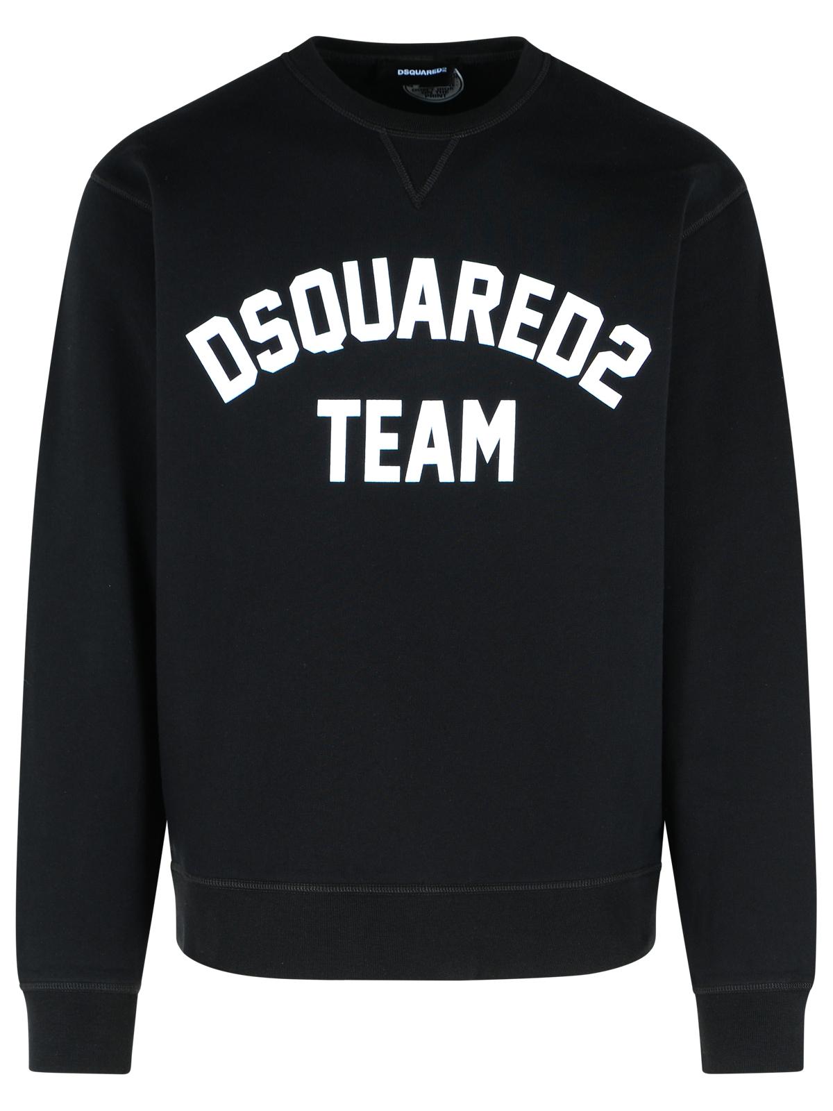 Dsquared2 Black Cotton Sweatshirt Men