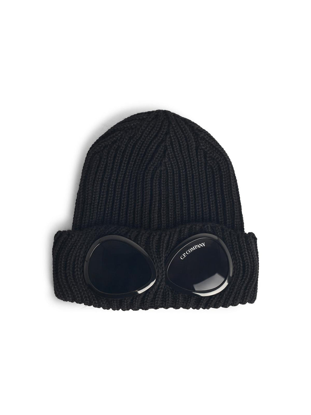 C.P. Company 'Lens' Black Wool Beanie Men