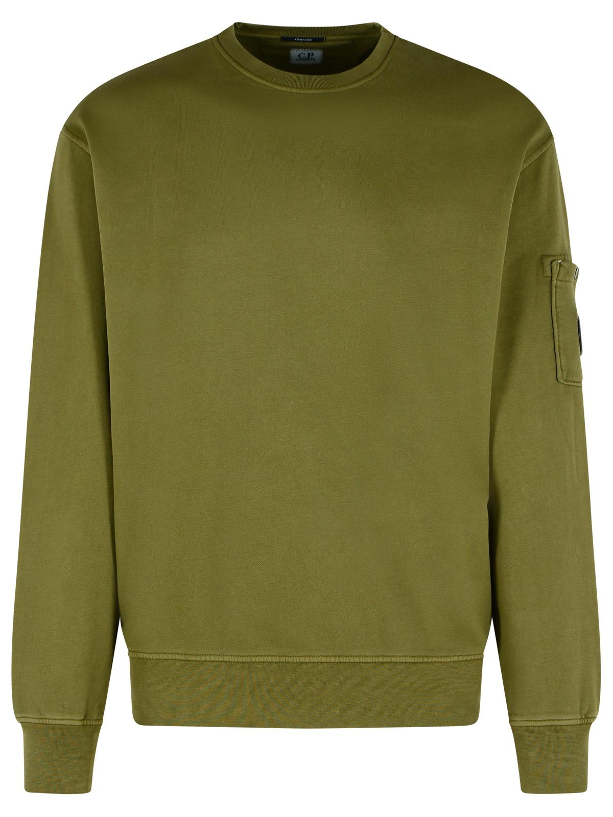 C.P. Company 'Brushed' Green Cotton Sweatshirt Men