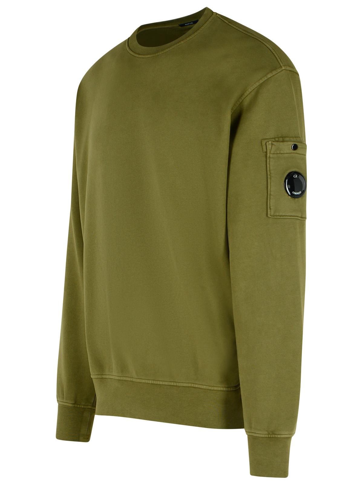 C.P. Company 'Brushed' Green Cotton Sweatshirt Men