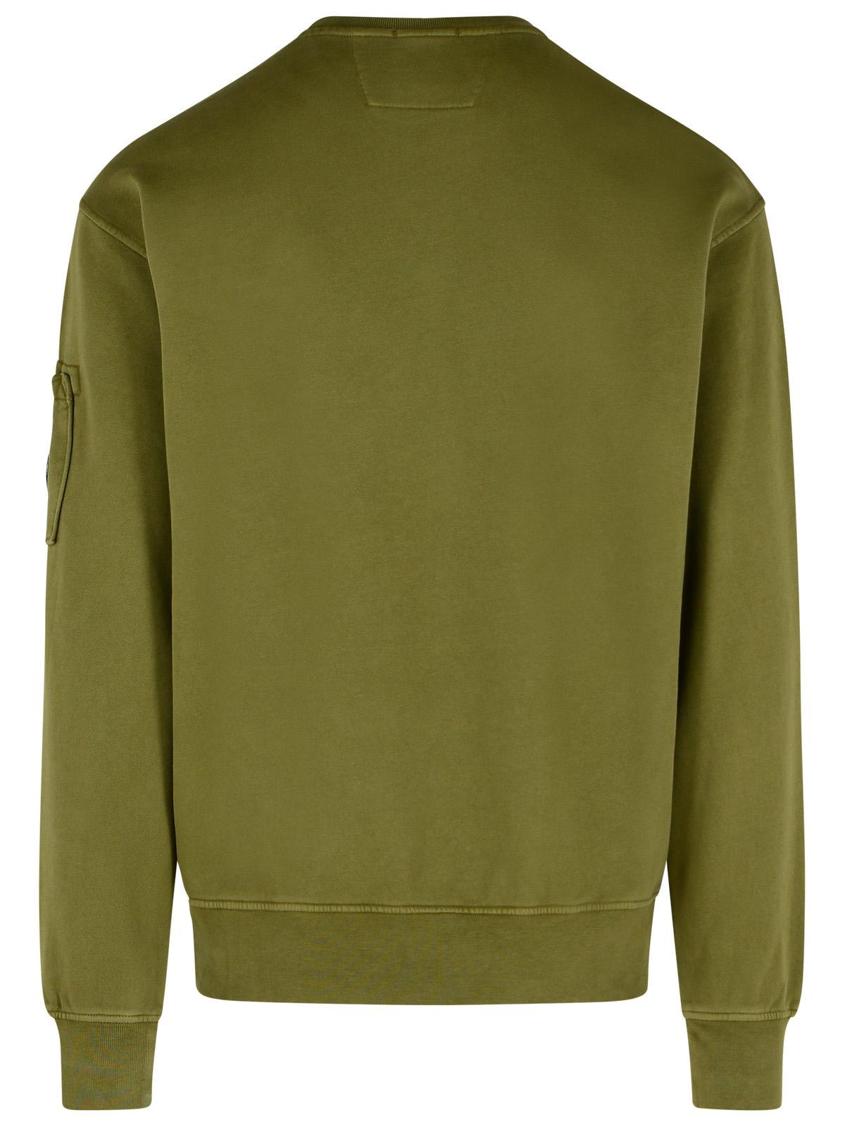 C.P. Company 'Brushed' Green Cotton Sweatshirt Men
