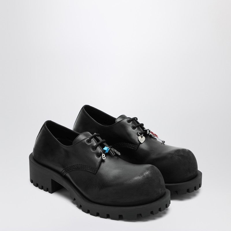 Balenciaga Black Leather Derby Hummer Men