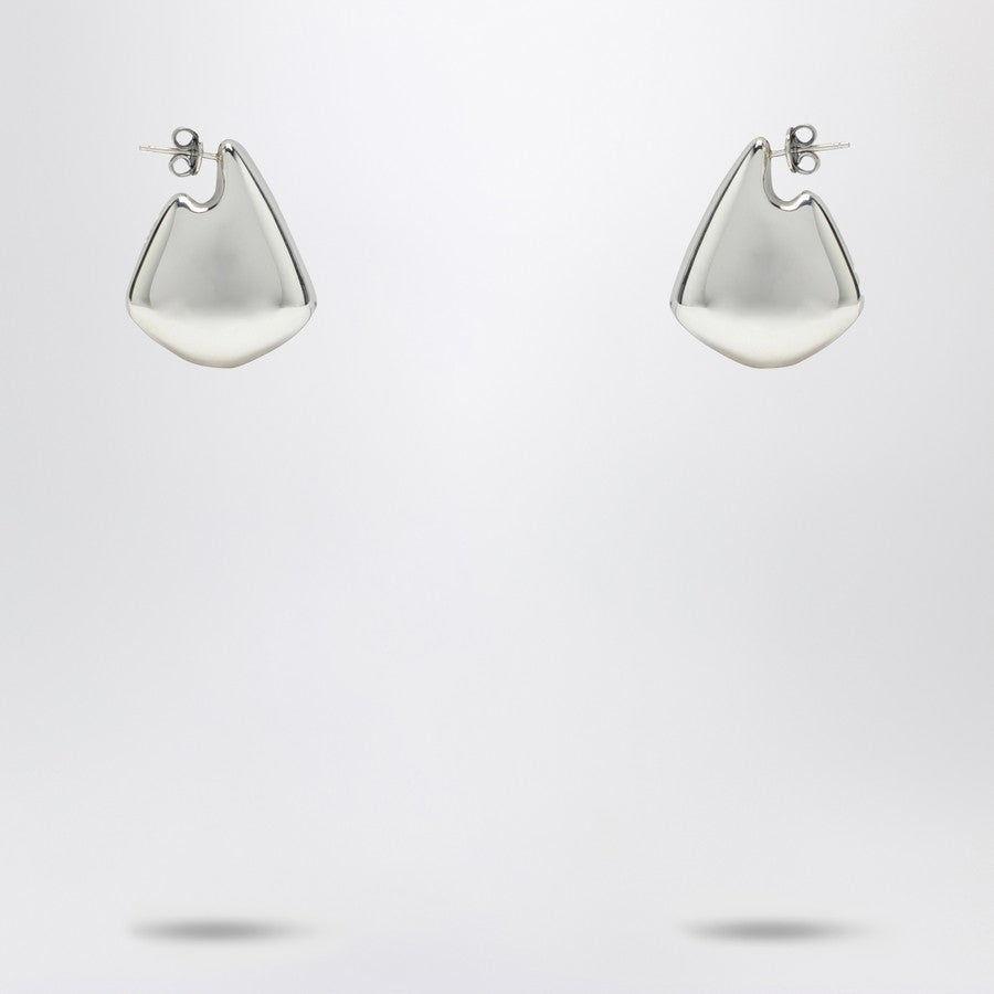 Bottega Veneta Women Sterling Silver Small Fin Earrings