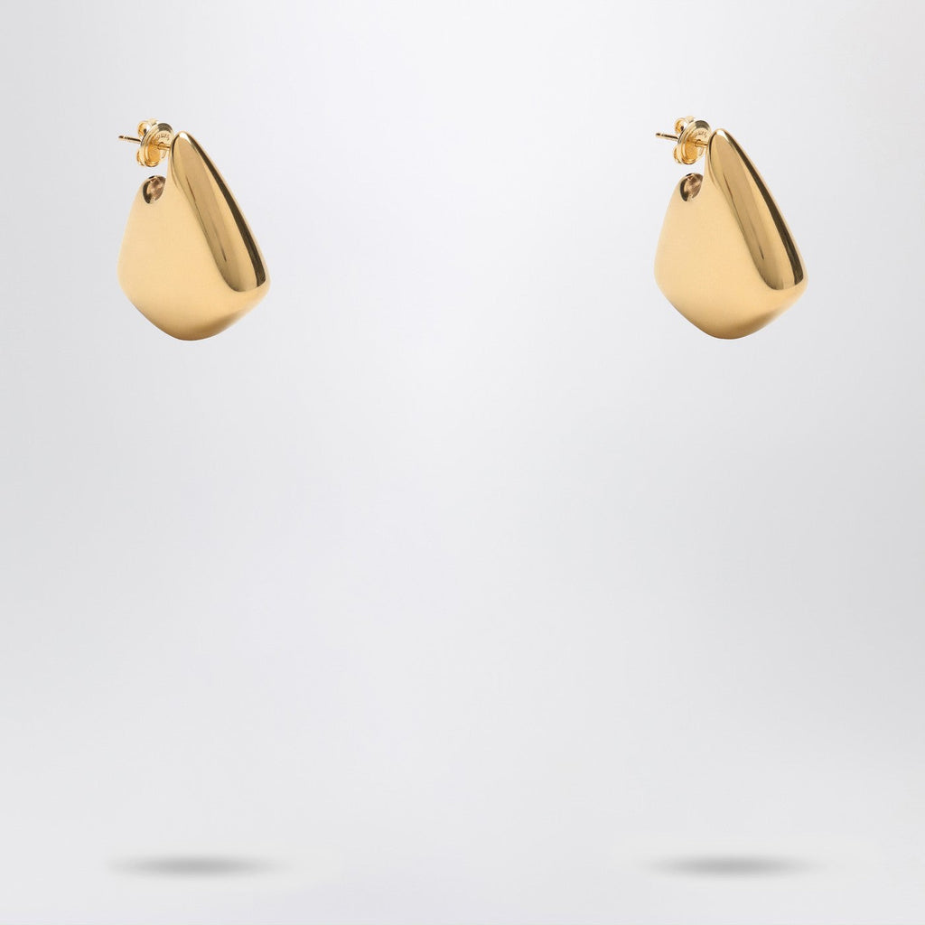 Bottega Veneta Women Small Fin Earrings In Sterling Silver With Gold Finish