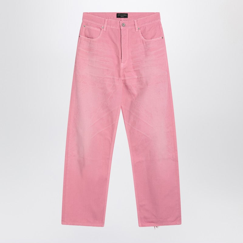 Balenciaga Wide-Leg Baby Pink Jeans Women