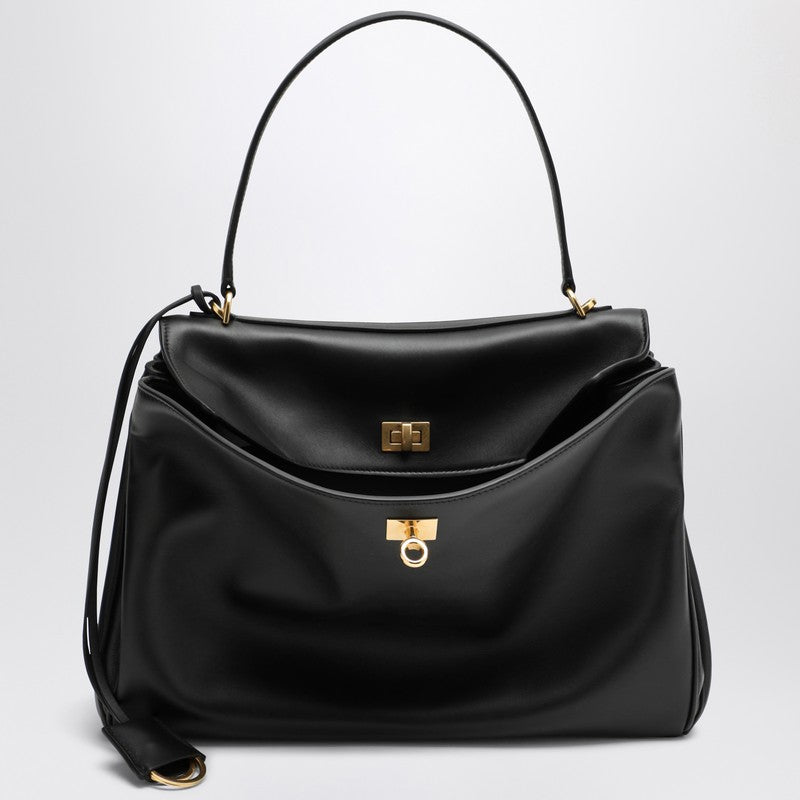 Balenciaga Smooth Black Calfskin Medium Rodeo Bag Women