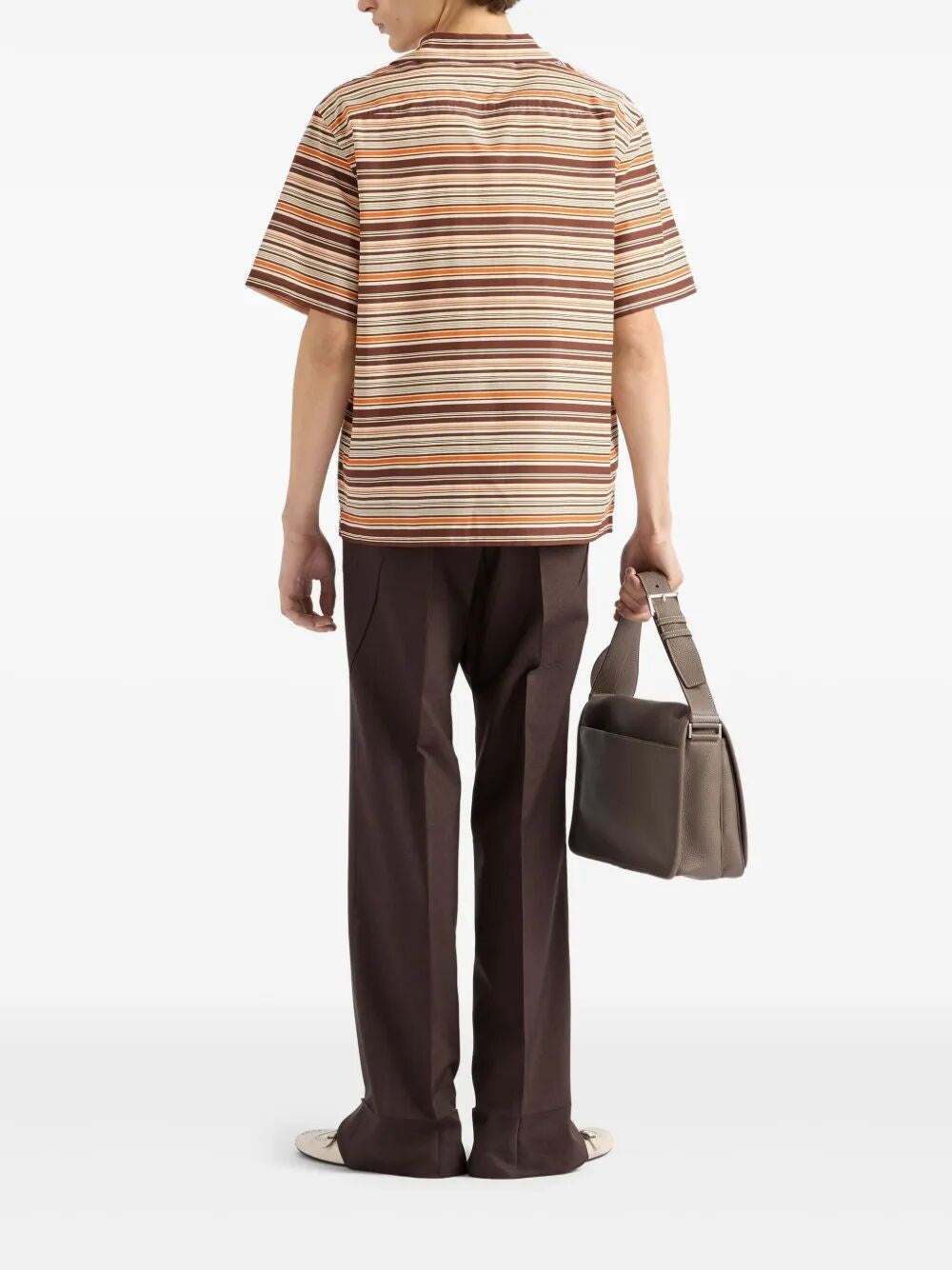 Prada Men Short-Sleeved Cotton Shirt