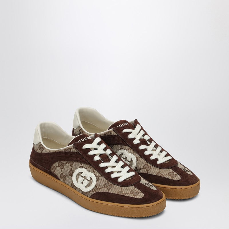 Gucci Sneakers With Gg Cross Detail In Suede Leather Men