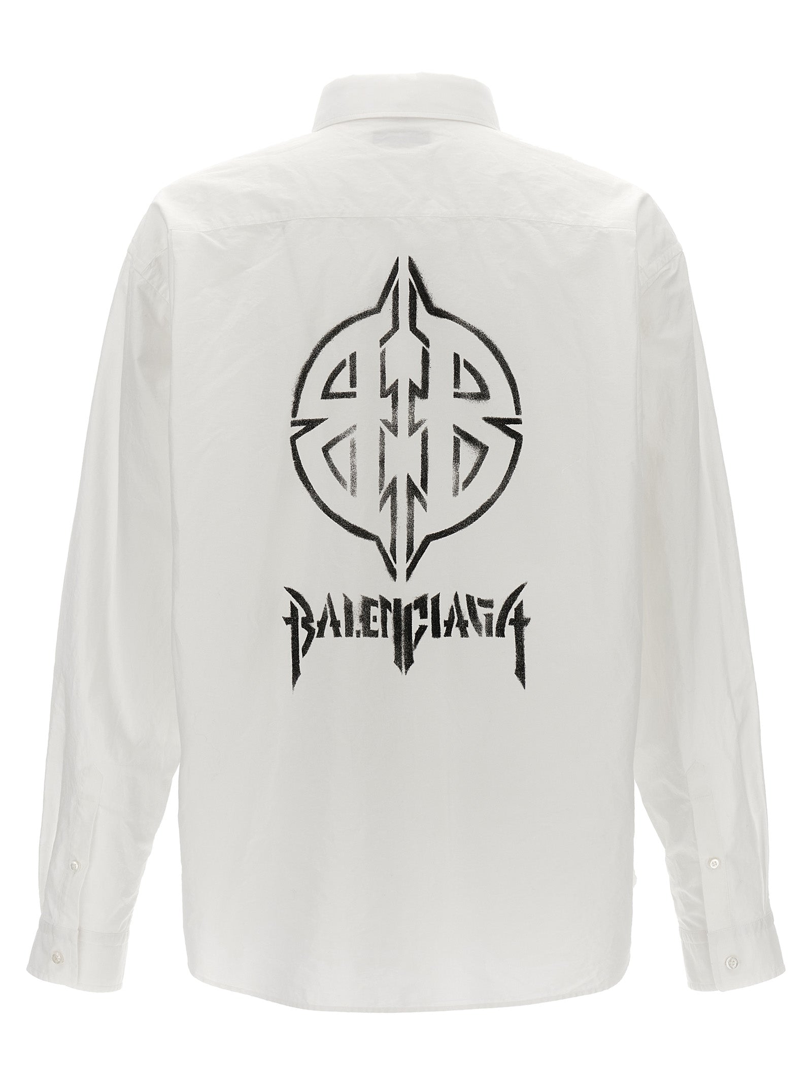 Balenciaga Men Logo Print Shirt