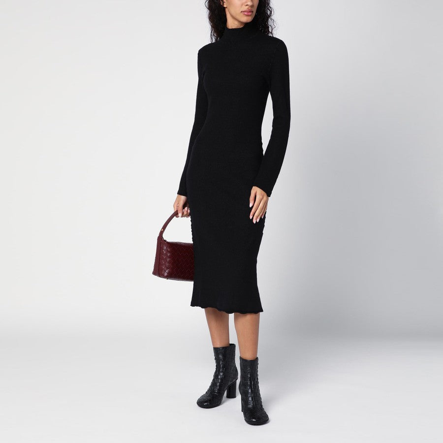 Bottega Veneta Women Black Wool Turtleneck Dress