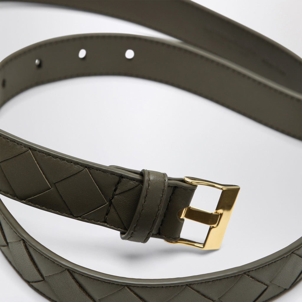 Bottega Veneta Women Cipresso-Colored Watch Belt In Intrecciato