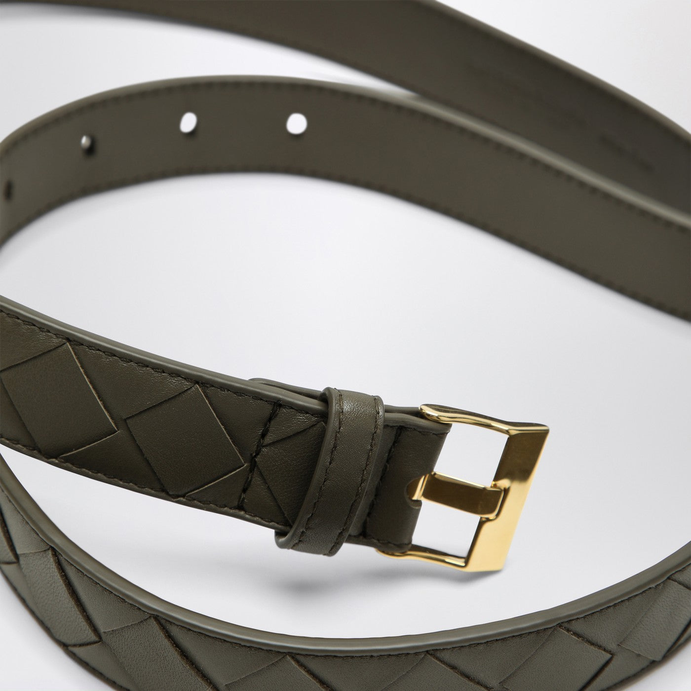 Bottega Veneta Women Cipresso-Colored Watch Belt In Intrecciato