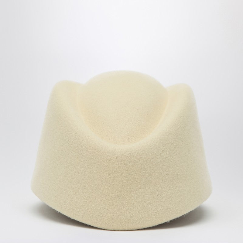 Valentino Garavani Vlogo Signature Hat In Cream Colour Wool Men
