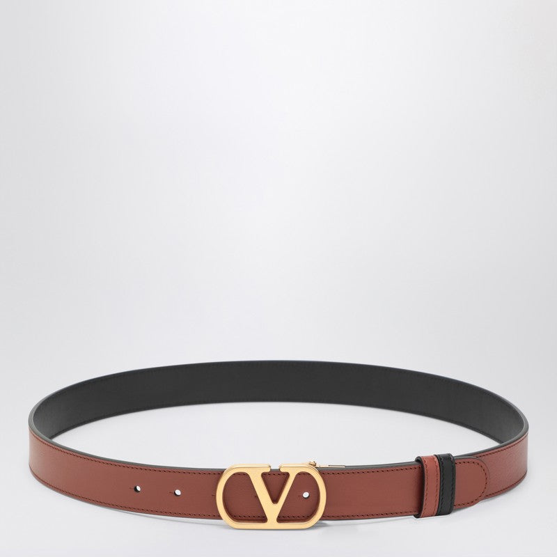 Valentino Garavani Reversible Vlogo Signature Belt Brown/Black Men