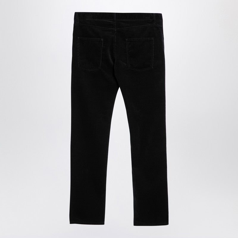Saint Laurent Black Corduroy Slim Trousers Men