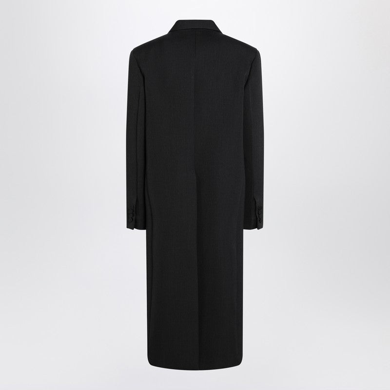 Gucci Long Double-Breasted Grey Wool Coat Men