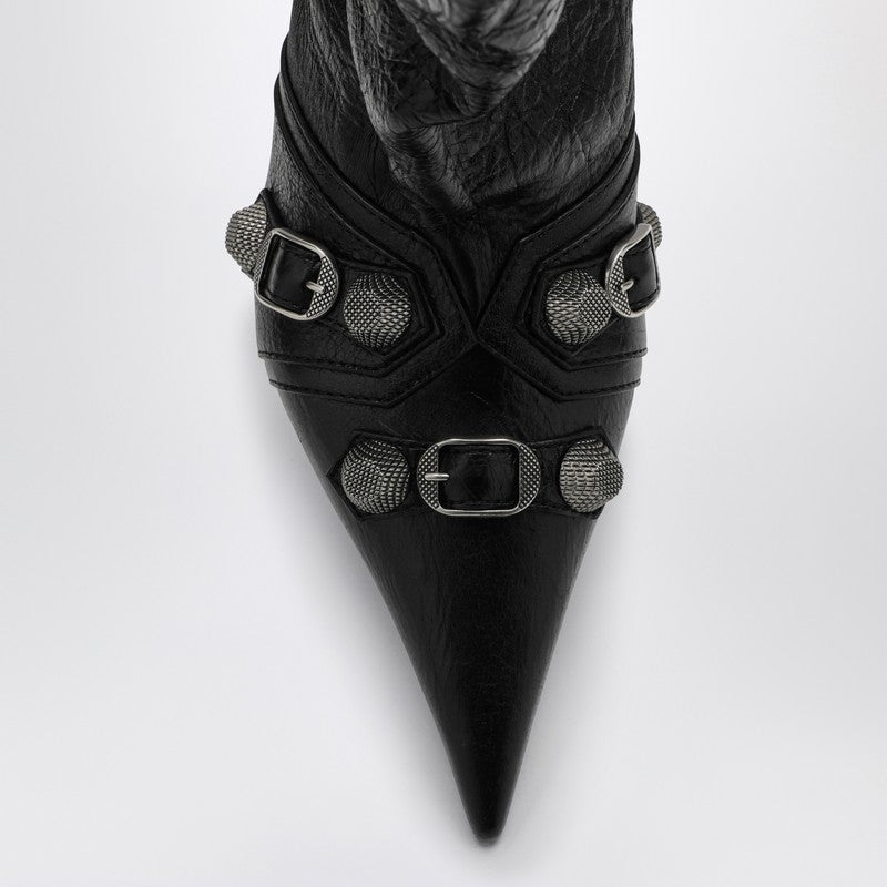 Balenciaga Cagole Wide Black Ankle Boot Women