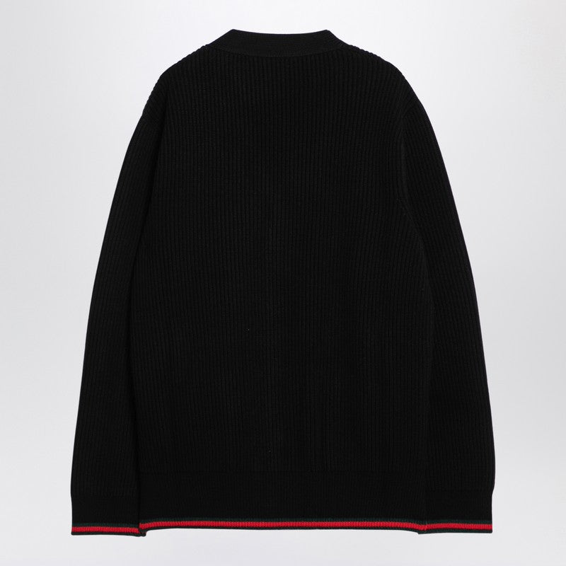 Gucci Black Wool And Cashmere Cardigan Men