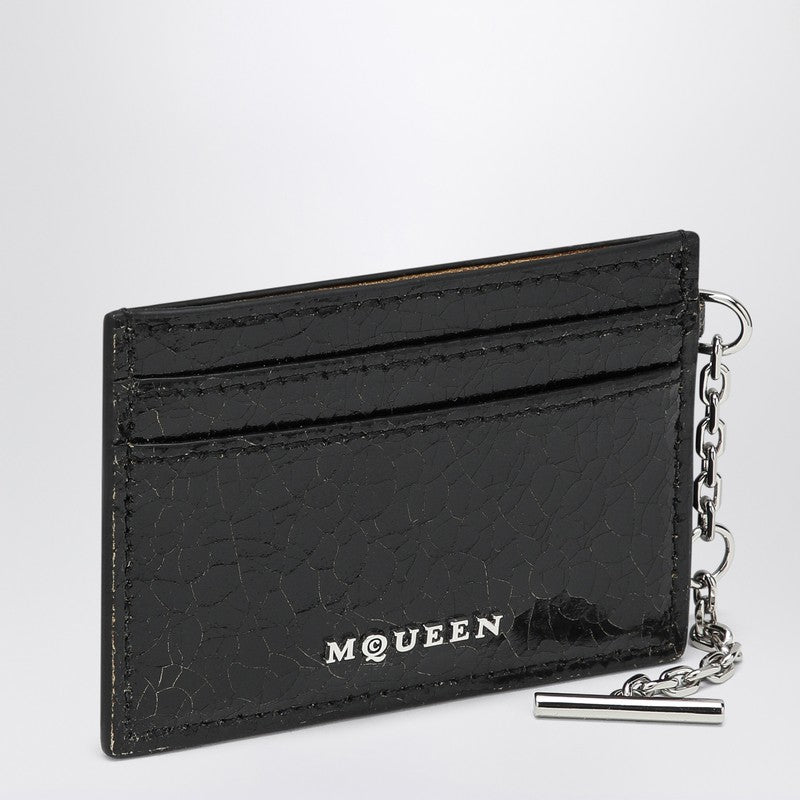 Alexander Mcqueen T-Bar Credit Card Holder Black/Caramel Men