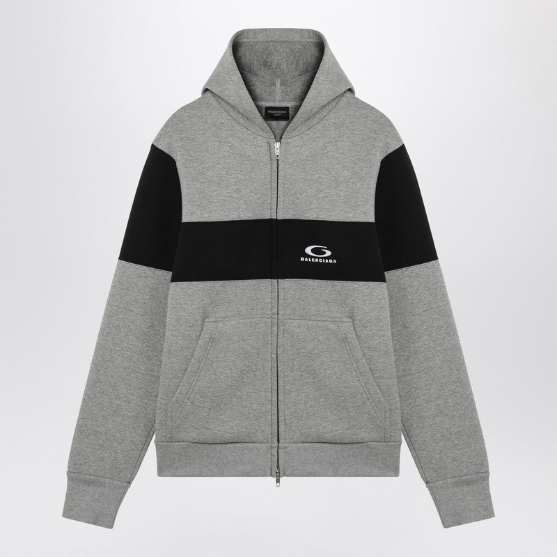 Balenciaga Gray/Black Loop Sports Icon Sweatshirt Men